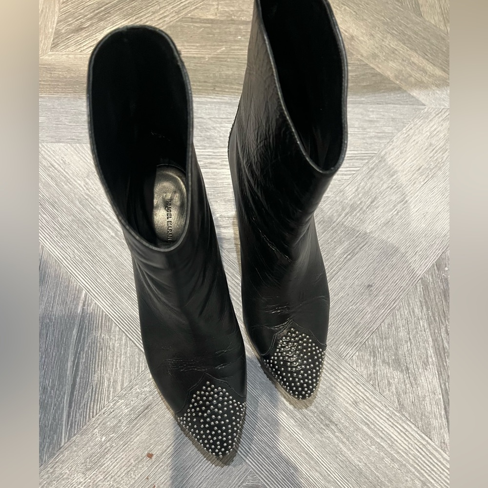 Isabel Marant black studded booties.